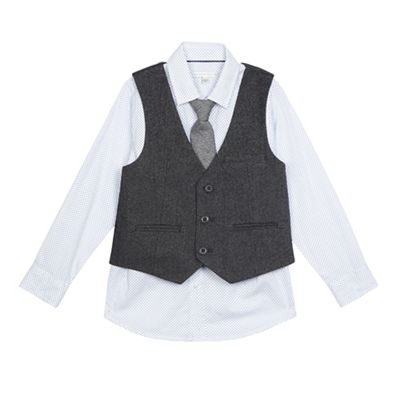 RJR.John Rocha Boys' grey waistcoat, shirt and tie set